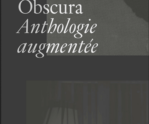 Couverture du livre "Chambre obscure" de Sandra Moussempès. La couverture est sombre, avec des figures peu discernables en clair-obscur.